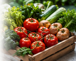 Fresh ingredients for catering menus