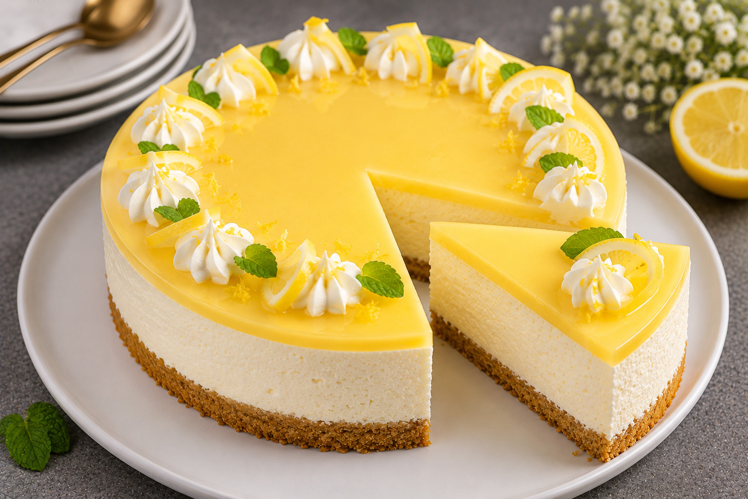 Lemon Mousse Cheesecake