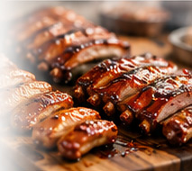 Close up BBQ on grill
